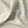 Printed Cotton SOLEIL Ecru / Yellow